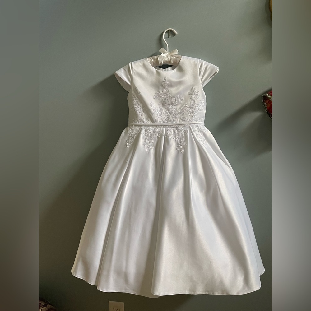 Freya White A-Line Flutter Sleeve Dress